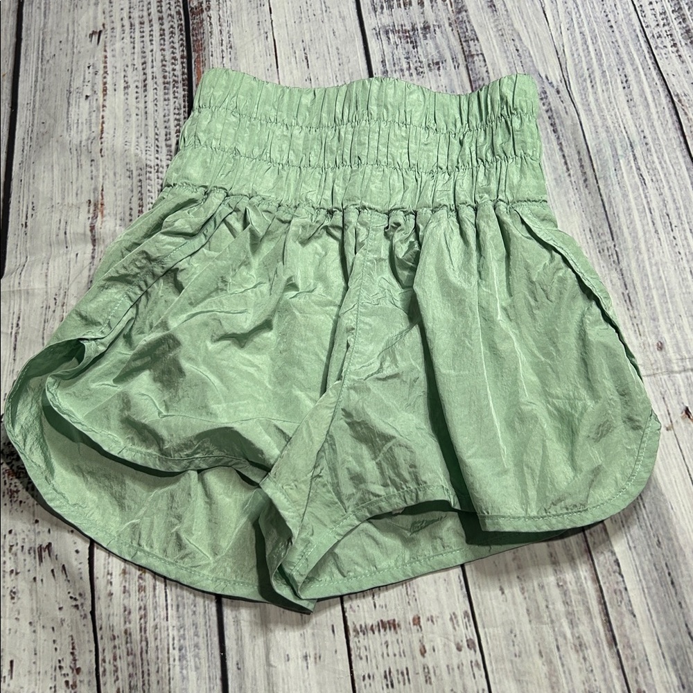 Free People Movement The Way Home Shorts Size S Mint Green High Rise - Picture 2 of 5